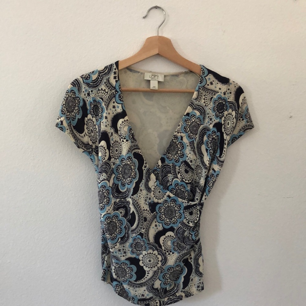XSP Vintage Ann Taylor Loft Patterned Blouse